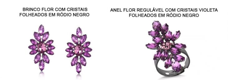 semijoias na cor violeta