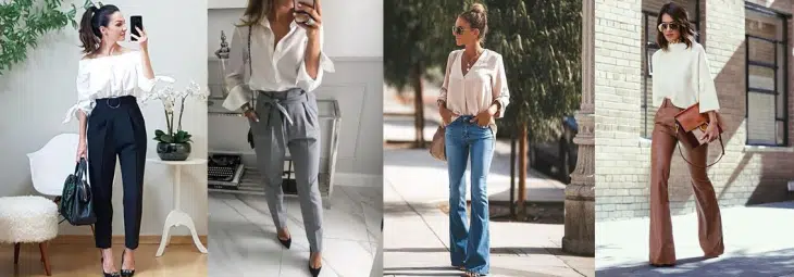 4 modelos usando looks para trabalhar