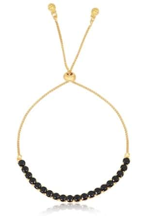 Colar em dourado com pedras pretas