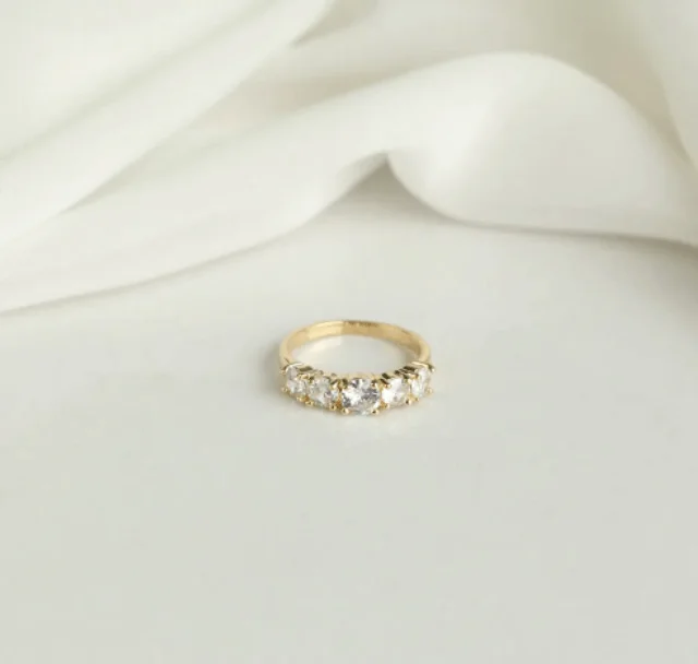 Anel de zircônia para casamento